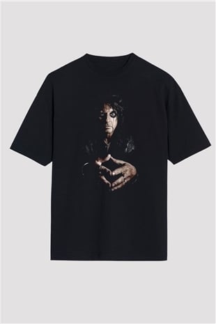 Alice Cooper Siyah Oversize Tişört Oversize T-shirt - TişörtFabrikası