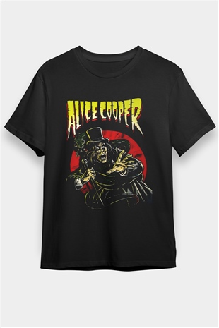 Alice Cooper Siyah Unisex Tişört T-Shirt - TişörtFabrikası