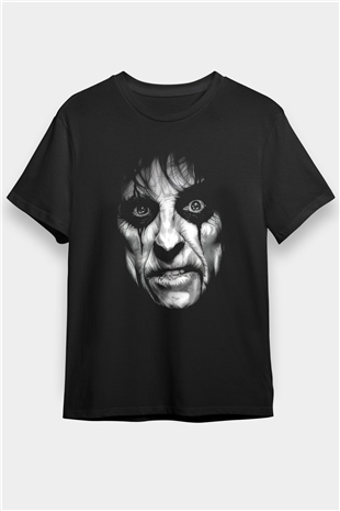 Alice Cooper Siyah Unisex Tişört T-Shirt - TişörtFabrikası