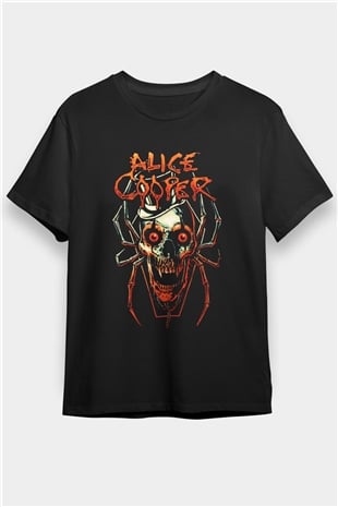 Alice Cooper Siyah Unisex Tişört T-Shirt - TişörtFabrikası