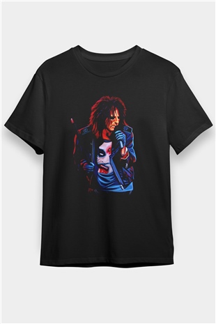 Alice Cooper Siyah Unisex Tişört T-Shirt - TişörtFabrikası
