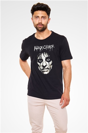 Alice Cooper Siyah Unisex Tişört T-Shirt - TişörtFabrikası