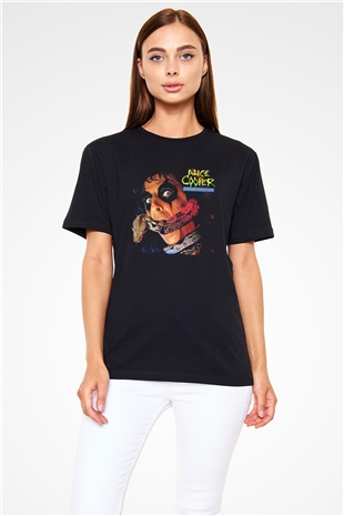 Alice Cooper Siyah Unisex Tişört T-Shirt - TişörtFabrikası