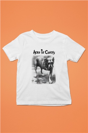 Alice in Chains Baskılı Beyaz Unisex Çocuk Tişört