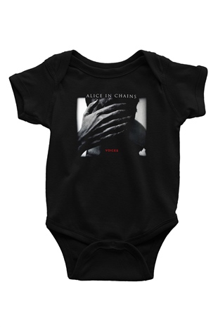 Alice in Chains Baskılı Siyah Bebek Body - Zıbın