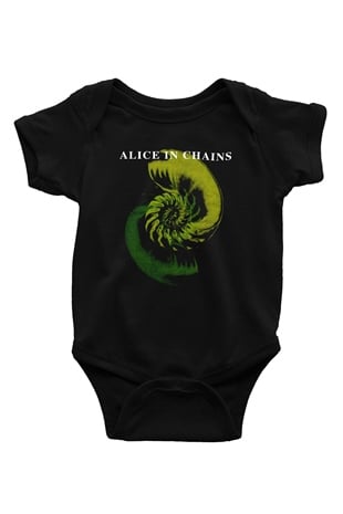 Alice in Chains Baskılı Siyah Bebek Body - Zıbın
