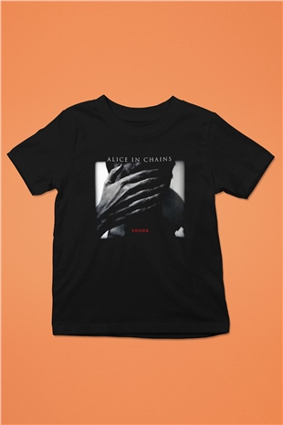 Alice in Chains Baskılı Siyah Unisex Çocuk Tişört