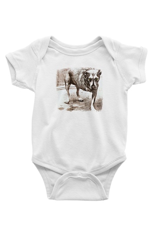 Alice in Chains Baskılı Unisex Beyaz Bebek Body - Zıbın