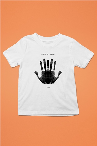 Alice in Chains Baskılı Unisex Beyaz Çocuk Tişört