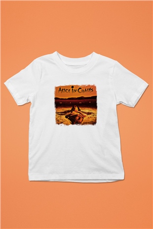 Alice in Chains Baskılı Unisex Beyaz Çocuk Tişört