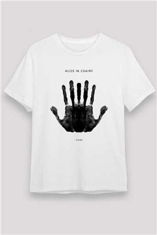 Alice in Chains Baskılı Unisex Beyaz Tişört