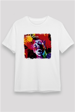 Alice in Chains Baskılı Unisex Beyaz Tişört