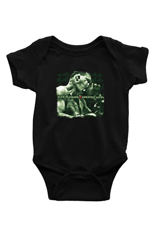 Alice in Chains Baskılı Unisex Siyah Bebek Body - Zıbın