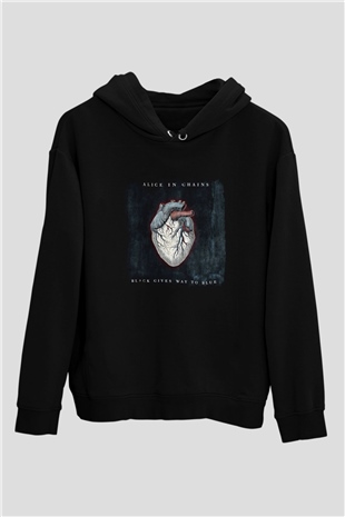 Alice in Chains Baskılı Unisex Siyah Hoodie