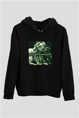 Alice in Chains Baskılı Unisex Siyah Hoodie