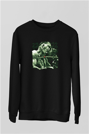 Alice in Chains Baskılı Unisex Siyah Sweatshirt