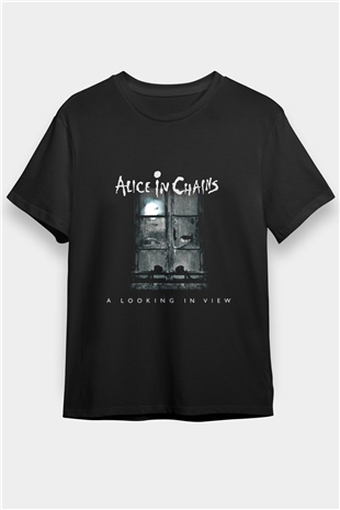 Alice in Chains Baskılı Unisex Siyah Tişört
