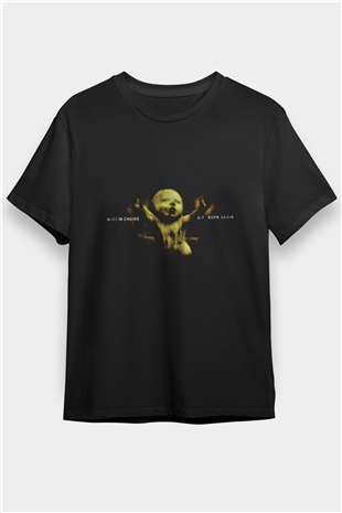 Alice in Chains Baskılı Unisex Siyah Tişört