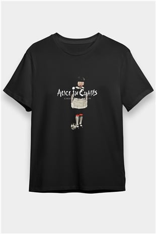 Alice in Chains Baskılı Unisex Siyah Tişört