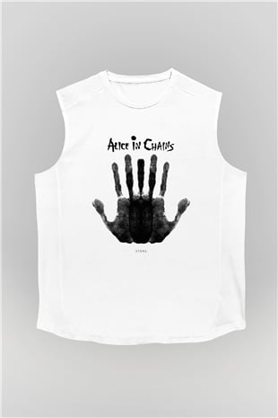 Alice in Chains Beyaz Unisex Kolsuz Tişört