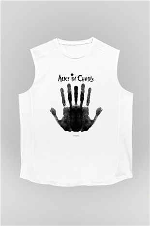 Alice in Chains Beyaz Unisex Kolsuz Tişört