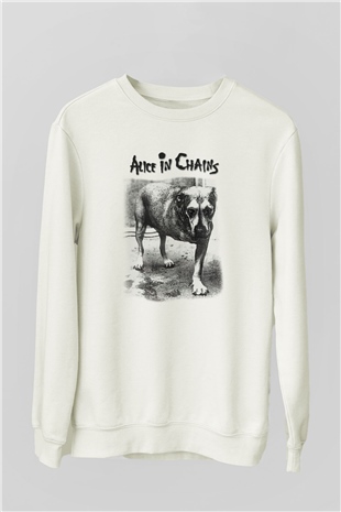 Alice in Chains Beyaz Unisex Sweatshirt