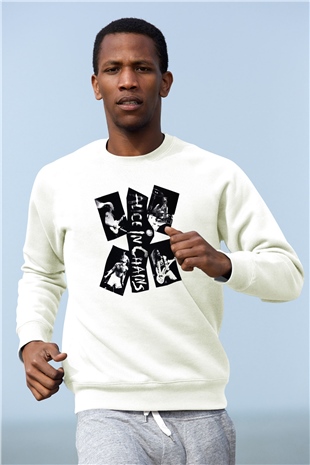 Alice in Chains Beyaz Unisex Sweatshirt
