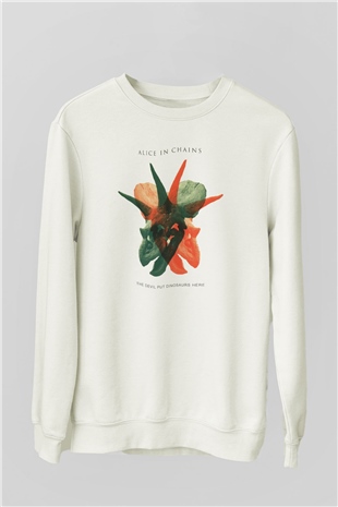 Alice in Chains Beyaz Unisex Sweatshirt