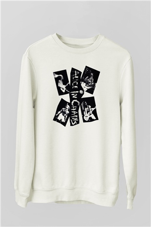 Alice in Chains Beyaz Unisex Sweatshirt
