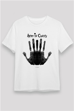 Alice in Chains Beyaz Unisex Tişört T-Shirt - TişörtFabrikası