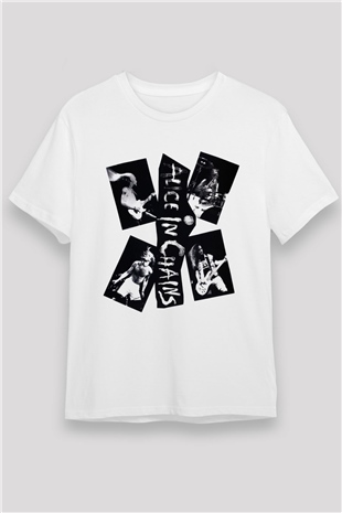 Alice in Chains Beyaz Unisex Tişört T-Shirt - TişörtFabrikası