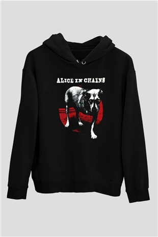 Alice in Chains Siyah Unisex Kapüşonlu Sweatshirt