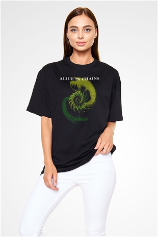 Alice in Chains Siyah Unisex Oversize Tişört T-Shirt