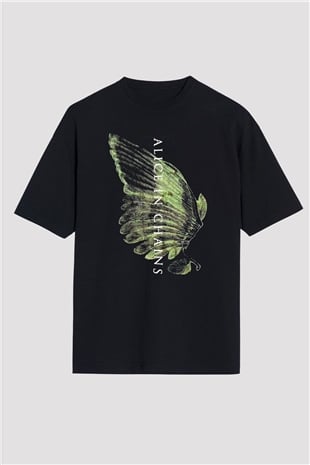 Alice in Chains Siyah Unisex Oversize Tişört T-Shirt