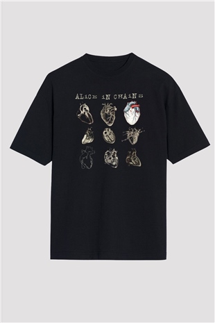 Alice in Chains Siyah Unisex Oversize Tişört T-Shirt