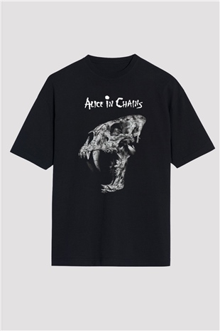 Alice in Chains Siyah Unisex Oversize Tişört T-Shirt