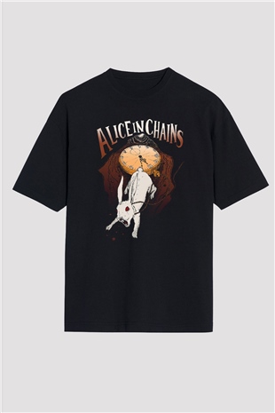 Alice in Chains Siyah Unisex Oversize Tişört T-Shirt