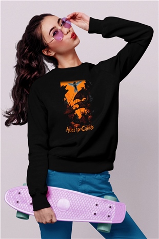 Alice in Chains Siyah Unisex Sweatshirt
