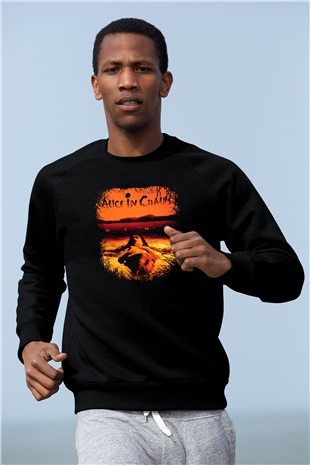 Alice in Chains Siyah Unisex Sweatshirt