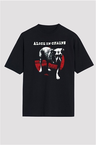 Alice in Chains Siyah Oversize Tişört Oversize T-shirt - TişörtFabrikası