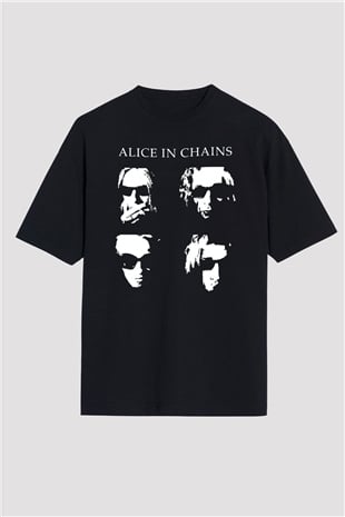 Alice in Chains Siyah Oversize Tişört Oversize T-shirt - TişörtFabrikası