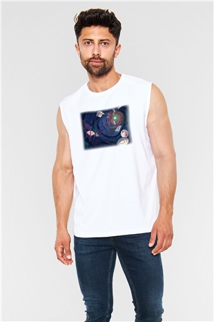 Alice in Wonderland Beyaz Unisex Kolsuz Tişört