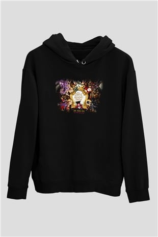 Alice in Wonderland Siyah Unisex Hoodie