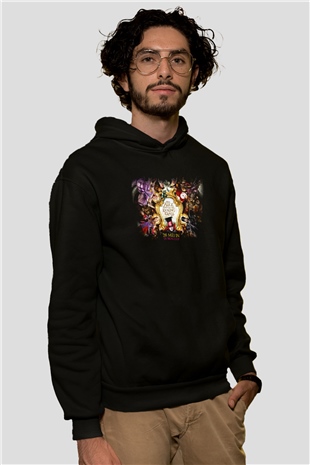 Alice in Wonderland Siyah Unisex Hoodie