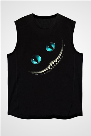 Alice in Wonderland Siyah Unisex Kolsuz Tişört