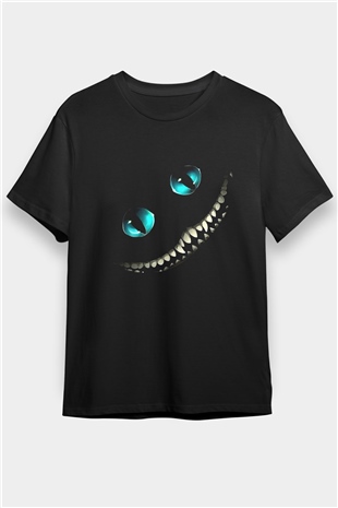 Alice in Wonderland Siyah Unisex Tişört T-Shirt