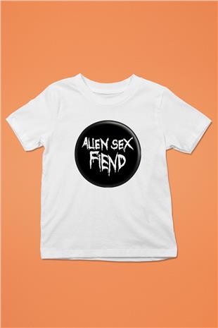 Alien Sex Fiend Baskılı Beyaz Unisex Beyaz Çocuk Tişört - Tshirt