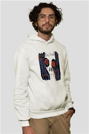 Alien Sex Fiend Baskılı Beyaz Unisex Kapüşonlu Sweatshirt