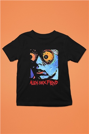 Alien Sex Fiend Baskılı Unisex Siyah Çocuk Tişört - Tshirt