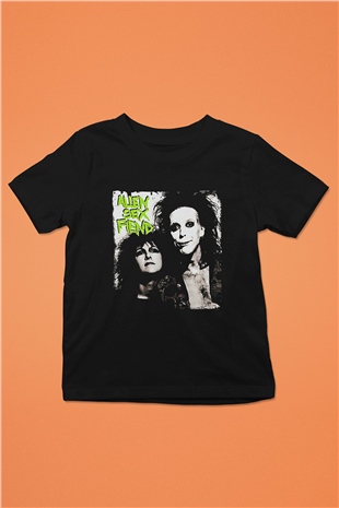 Alien Sex Fiend Baskılı Unisex Siyah Çocuk Tişört - Tshirt